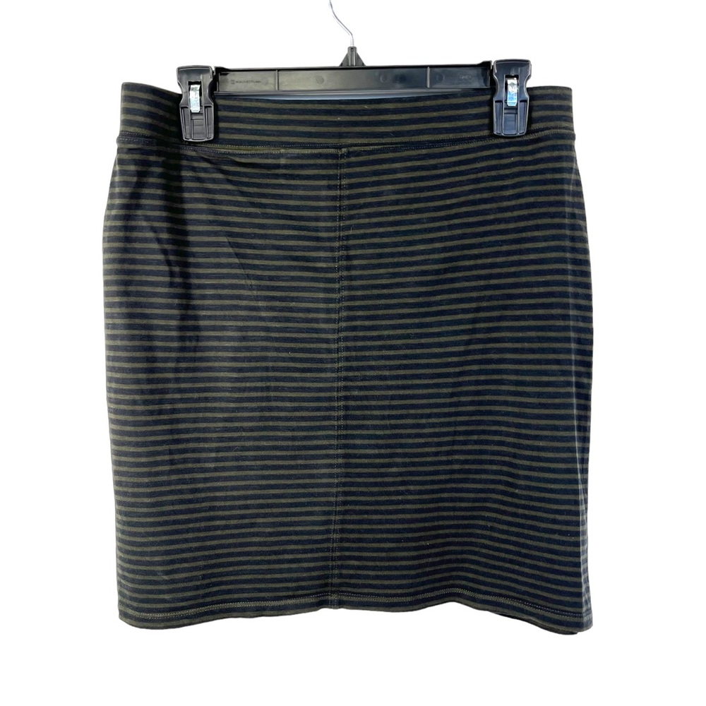 Toad&Co Black and Gray Striped Mini Skirt